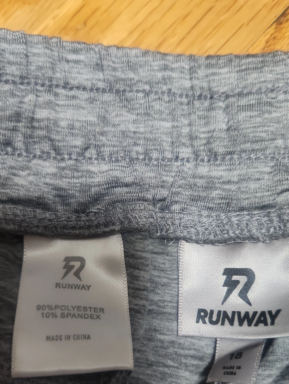 Gray Knit Drawstring Sweatpants, 18, Like New